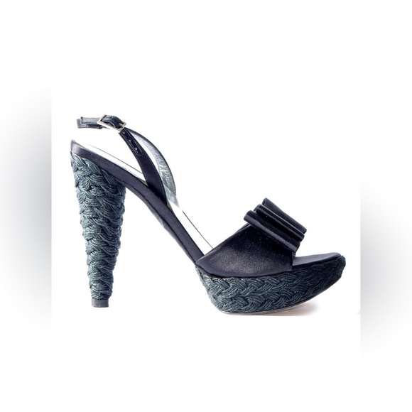 Stuart Weitzman Sandals Espadrille Style High Cone Heel Platform Sz EU36/6 - Picture 1 of 15